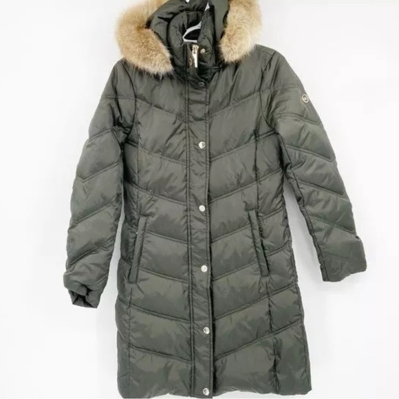 MICHAEL Michael Kors Jackets & Blazers - Michael Kors Size S Missy 3/4 Down Faux Fur Trim Jacket